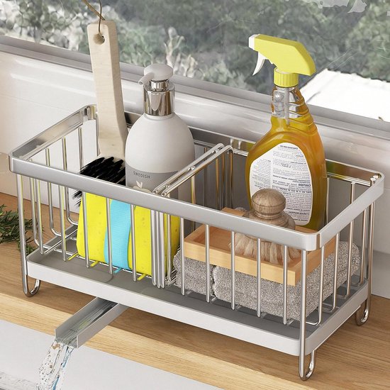 Keukenrek Hangend - Keukenkast Organizer - Zilver - 25cm - Type 4