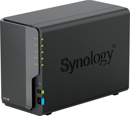 Synology DS224+ - NAS server - 2 bays - SATA 6Gb/s - RAID 0, 1, JBOD - 2 GB DDR4 - Gigabit Ethernet - Synology