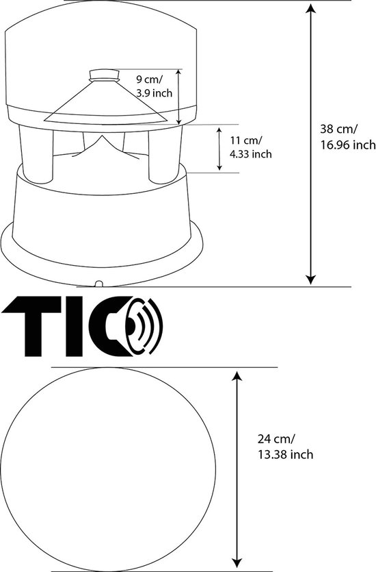 TIC B03 - Premium 8" In-Grond Omnidirectionele 360 ° weerbestendige luidspreker 200W (per stuk) — afbeelding 5