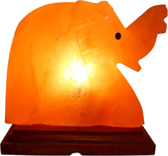 Dimbare Himalaya Zoutlamp - Olifant Lamp - Pink Gold Nieuw ontwerp