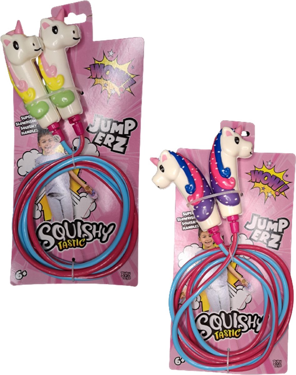 Squishy Springtouw eenhoorn - 1 exemplaar - Voor kinderen vanaf 6 jaar - Slow Rising - Buitenspeelgoed