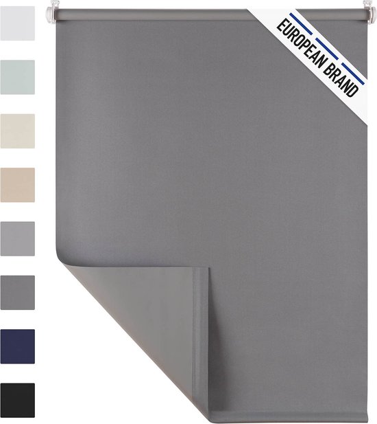 Store enrouleur occultant Blumtal - Sans Embouts - Store à pince - 85 x 155 cm, gris