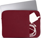 Coverzs Laptophoes 14 inch & 15 6 inch (bordeaux) - Burgundy Laptoptas dames / heren geschikt voor o.a. 15 6 inch laptop en 14 Inch laptop - Macbook hoes met ritssluiting - waterafstotende hoes