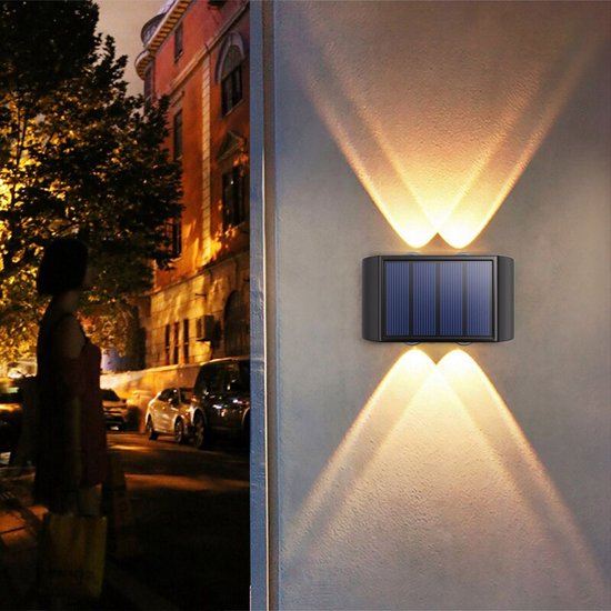 BaykaDecor - Luxe Solar Wandlamp - Tuinverlichting - Tuinlamp - Buitenlamp  -... | bol.com