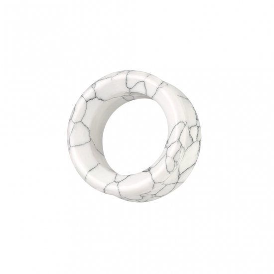 19 mm Double-flared tunnel howlite