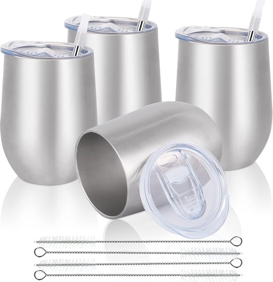 Niine grote thermosbeker - thermosbeker van roestvrij staal, 350 ml - houdt je