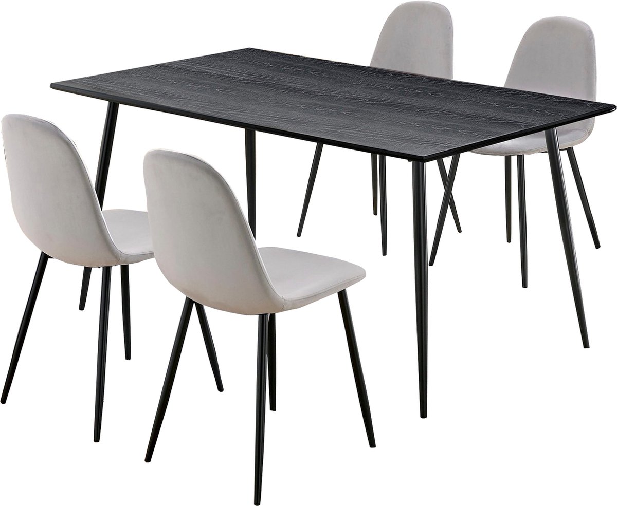 Monza-Eetset - 160 cm - Grijs