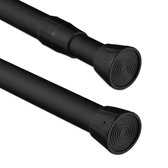 Tringle à rideau extensible Relaxdays - noir - acier inoxydable - tringle à rideau de douche - sans perçage - 66 - 110 cm