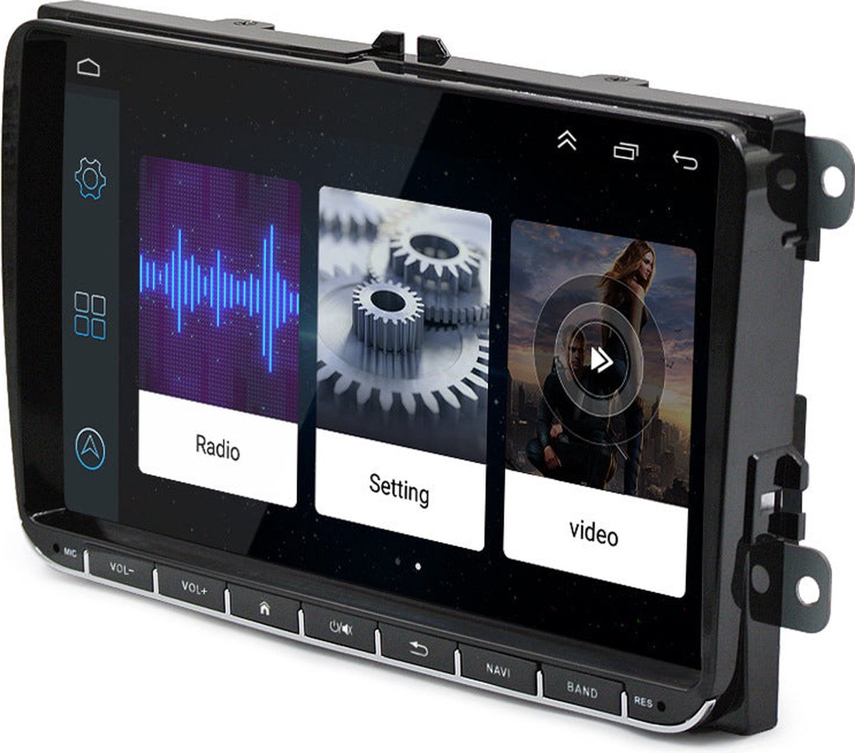 Auto Multimedia Speler - Hizpo - HC2 - 8GB - 128GB - Android - Auto - Carplay - GPS - WiFi - Zwart