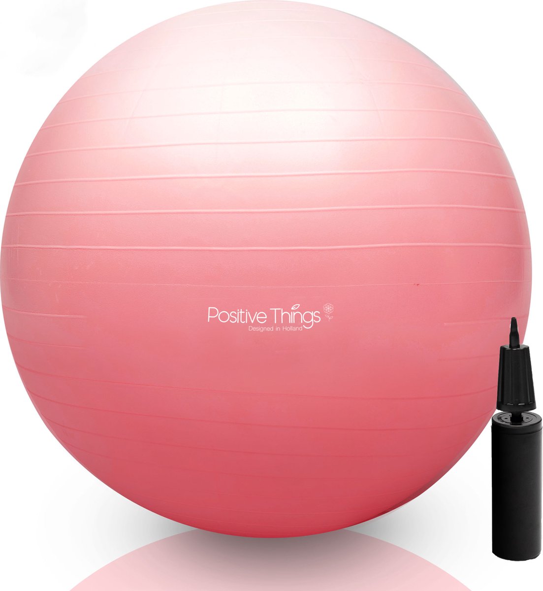 Yogabal 65cm Roze incl Pomp - Anti-Burst Materiaal - Fitness bal - Fysiotherapie - Gym bal