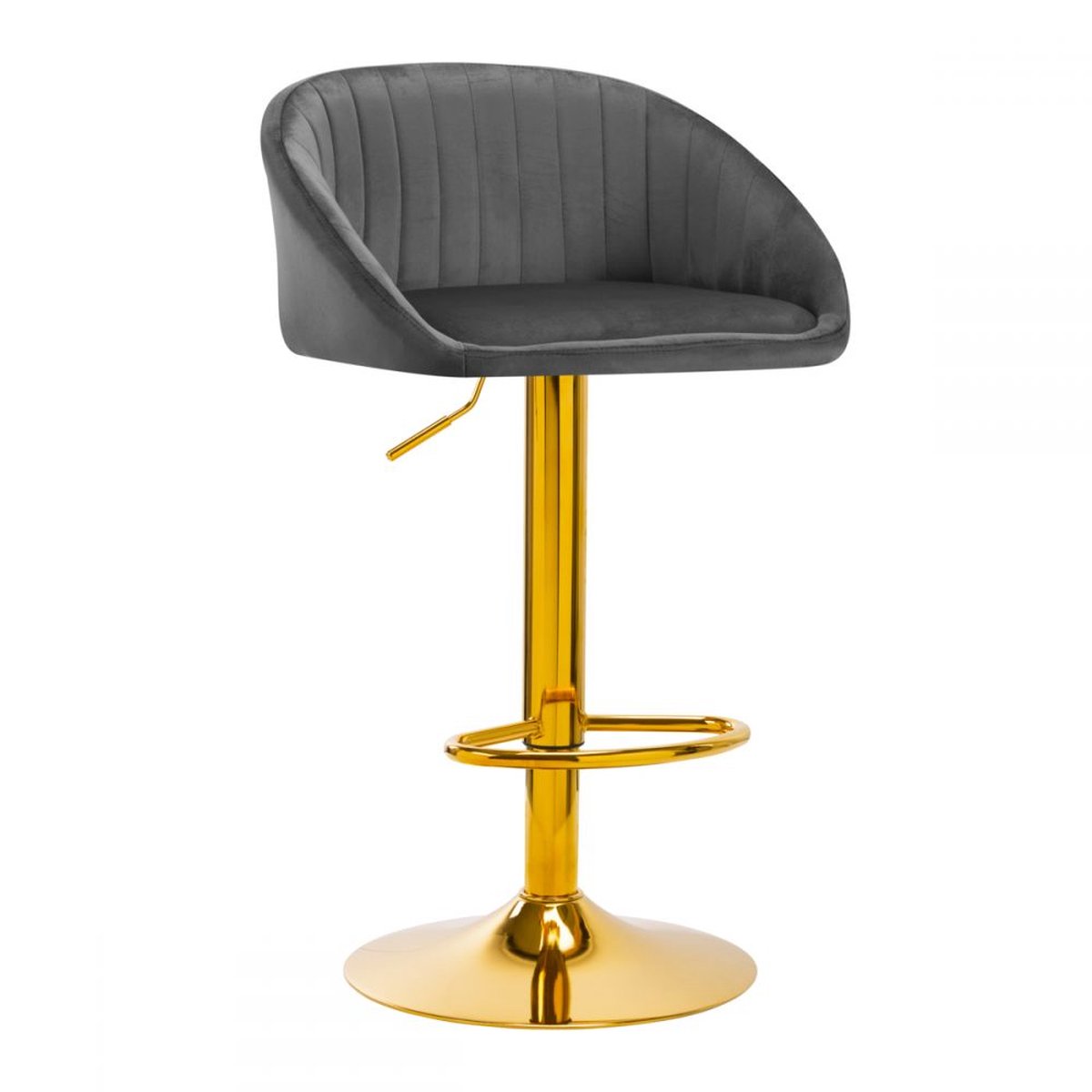 4RICO Barkruk QS B16G Velvet Grijs Ergonomisch Ontwerp Voor Professioneel Gebruik