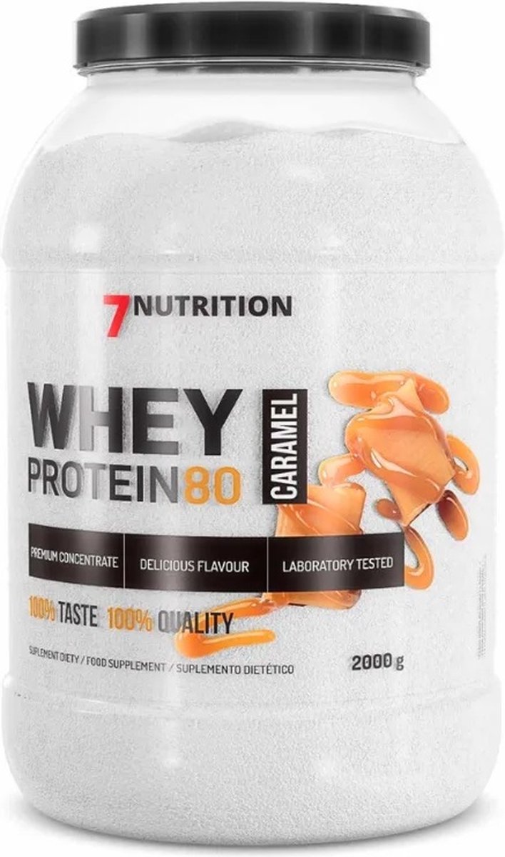 7Nutrition Whey Protein 80 Poudre de protéine sans sucre ajouté Shake protéiné