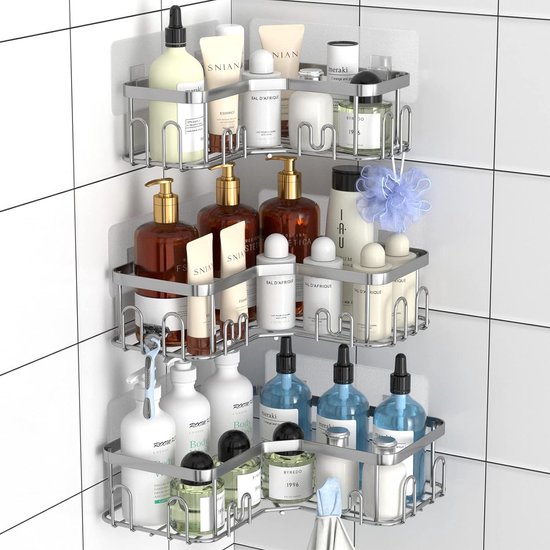 Étagère de salle de bain sans perçage Gel douche support de shampoing pour