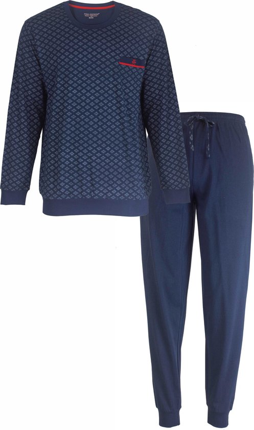 Paul Hopkins - Heren Pyjama - 100% Katoen - Donker Blauw - Maat L