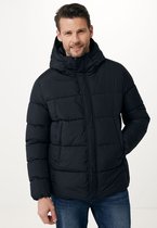 Hooded Bulky Puffer Jacket Mannen - Zwart - Maat L