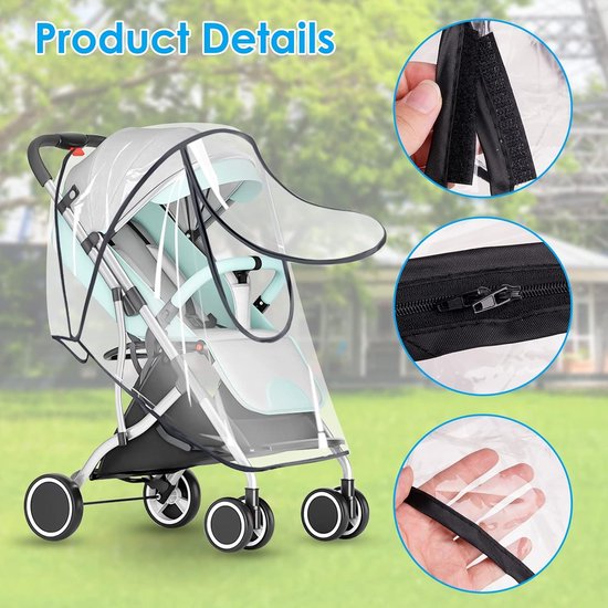 Habillage Pluie pour Poussette,Fontee Baby Universel Housse