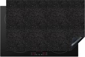 KitchenYeah® Inductie beschermer 81.2x52 cm - Graniet print - Zwart - Grijs - Kookplaataccessoires - Afdekplaat voor kookplaat - Inductiebeschermer - Inductiemat - Inductieplaat mat