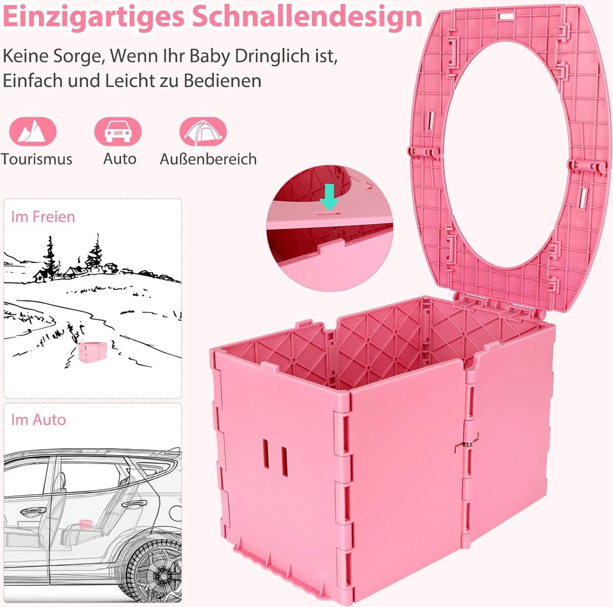 (Bleu) Siège de toilette grenouille pliable pour bébé, voyage pour  enfant/nourrisson, siège de toilette pour enfant facile à transporter