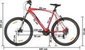 vidaXL - Mountainbike - 21 - versnellingen - 29 - inch - wielen - 53 - cm - frame - rood