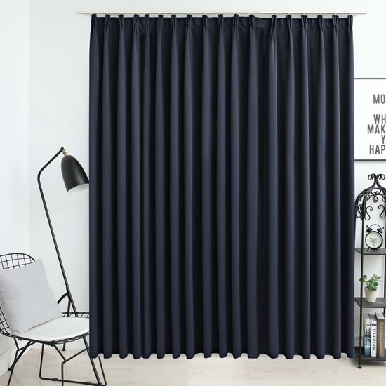 The Living Store Gordijn - Gordijn - 290 x 245 cm - Antraciet - Premium Polyester