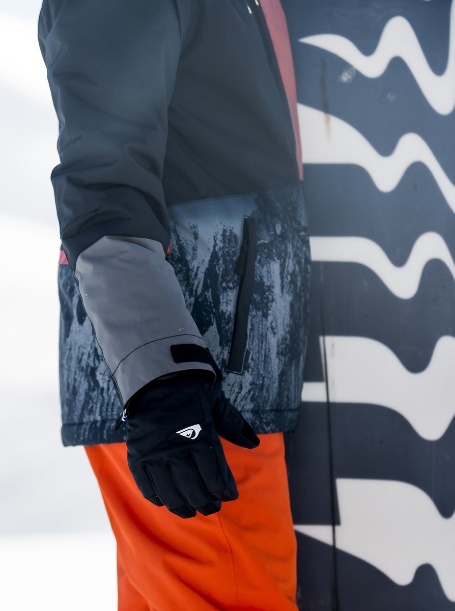 Quiksilver Wintersporthandschoenen Mission Kinderen Jongens Snowboard/Skiwanten - S Zwart