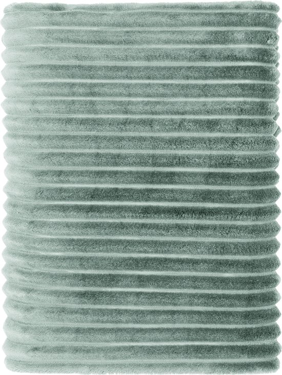 Mistral Home - Plaid - 100% gerecycleerd polyester - Flannel - 150x200 cm - Muntgroen