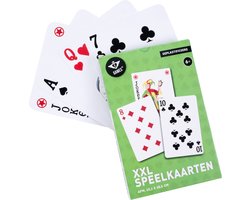 XXL Speelkaarten 12,1 x 18,5 cm – Geplastificeerd Papieren Kaartspel (54 Kaarten) – Extra Groot Kaar