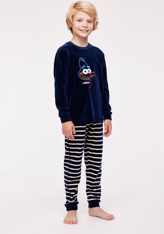 Woody pyjama - kalkoen - blauw - 232-10-PLC-V-839 - maat 164