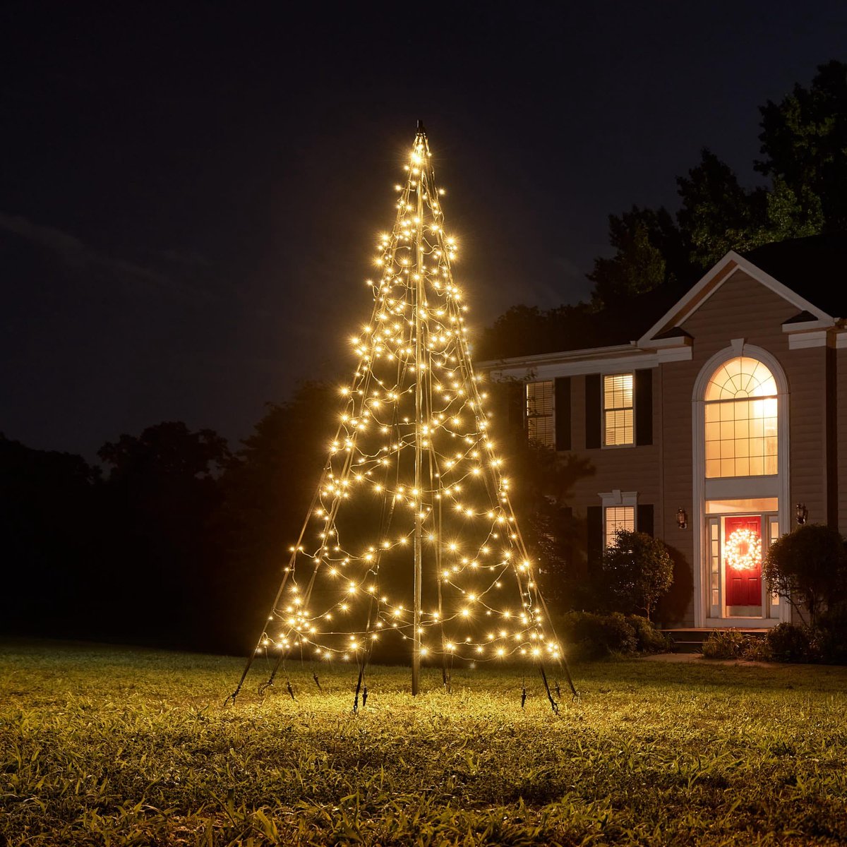 Fairybell LED Kerstboom voor buiten inclusief mast - 3 meter - 360 LEDs - Warm wit - Fairybell