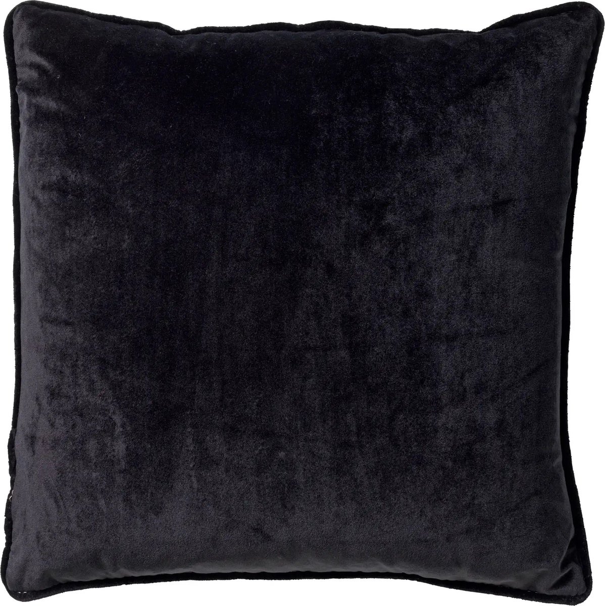 Dutch Decor FINNA - kussenhoes 45x45 cm - Eco Line - 100% gerecycled - Raven - zwart - met rits - zonder binnenkussen