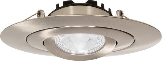 Ledmatters - Inbouwspot Nikkel - Dimbaar - 5 watt - 570 Lumen - 2700 Kelvin - Warm wit licht - IP44 Badkamerverlichting