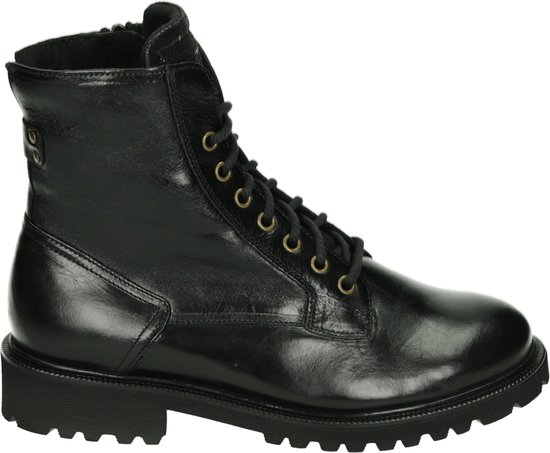Durea 9769 K - VeterlaarzenHoge sneakersDames sneakersDames veterschoenenHalf-hoge schoenen - Kleur: Zwart - Maat: 40