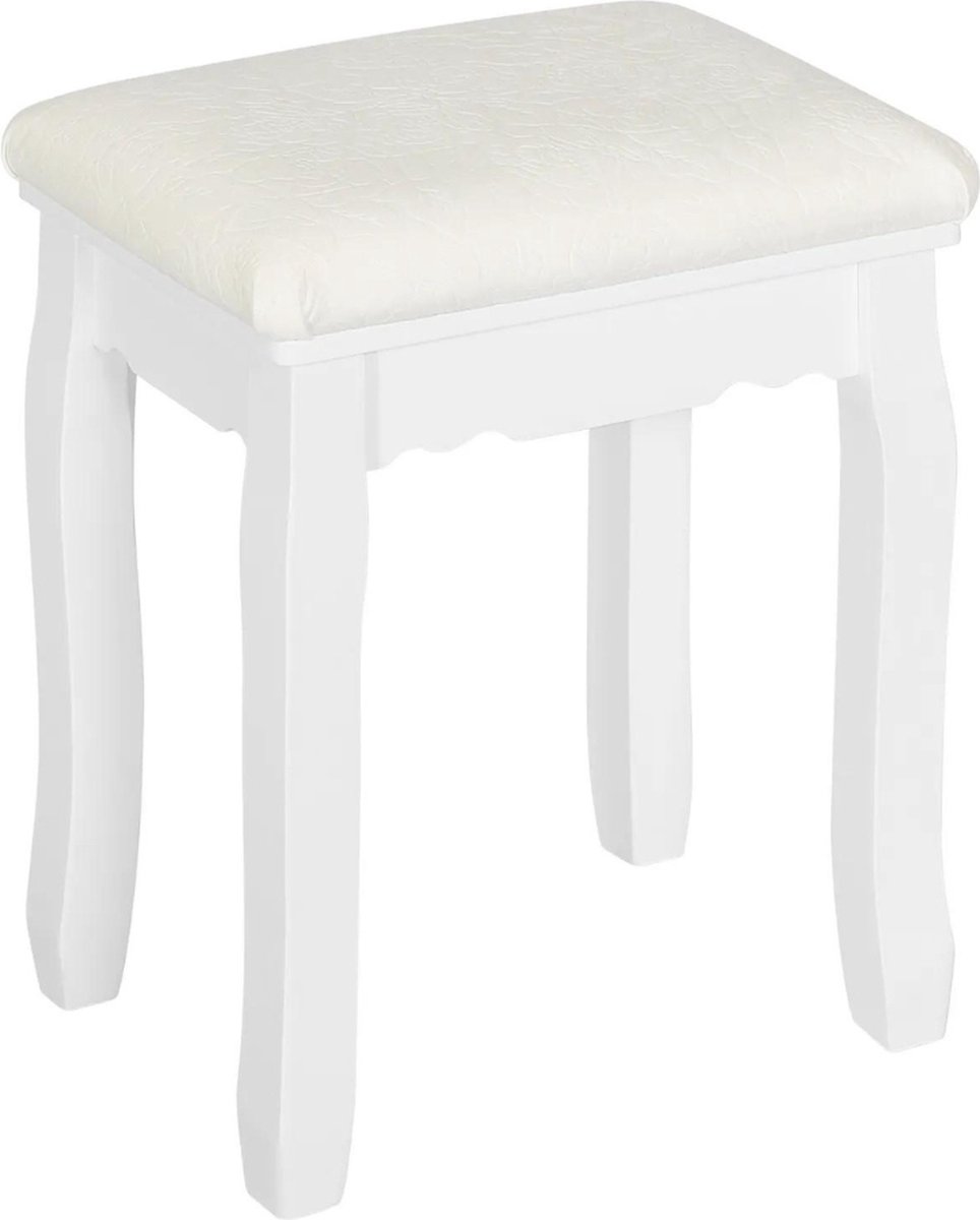 Tabouret pouf pour coiffeuse petite chaise piano fauteuil en bois