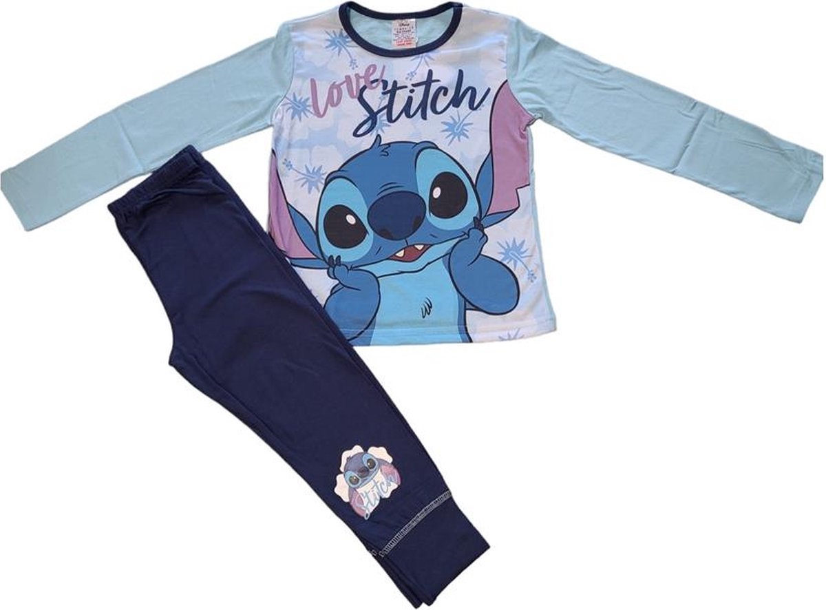 Disney Enfant Fille Pyjama Stitch 2 Pièces Décontracté Col Rond Manche  Courte