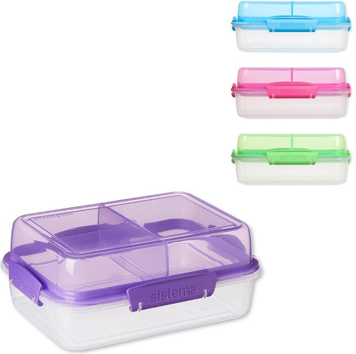 Sistema to go - Lunch Stack Lunchbox - Rectangle 1,8 liter - Roze