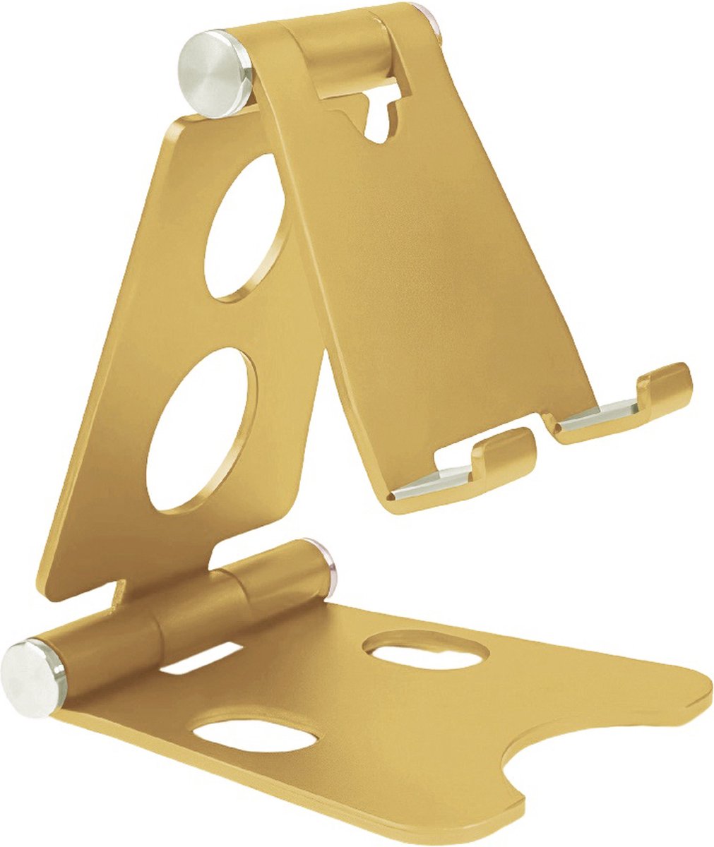 Cobee Mobiele telefoonstandaard, verstelbare telefoonhouder, universele opvouwbare telefoonhouder voor op tafel, voor alle mobiele telefoons met een grootte van 4 tot 13 inch