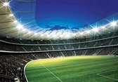Fotobehang - Vliesbehang - Voetbalstation - Voetbal - Stadion - voetbalkamer - 416 x 254 cm