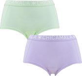 Chicamala dames 2P boxer basique violet et vert - M