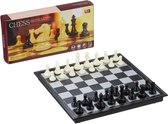 Relaxdays magnetisch schaakspel - schaakbord met stukken - reis schaakbord - inklapbaar