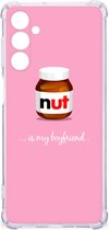 Silicone Hoesje Geschikt voor Geschikt voor Samsung Galaxy M54 Telefoonhoesje met doorzichtige rand Nut Boyfriend