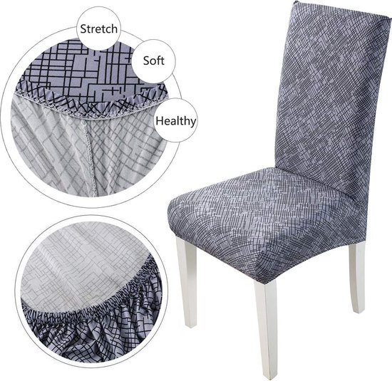Stretch Armleuningen Eetkamerstoel Hoes Hoezen, Hoge Rug/leuning 2/4/6 PCS Grijze Eetkamer Stoelhoezen Fluwelen Wasbare Anti Stof Waterdichte Stoelbeschermer, voor Thuis Keuken Bruiloft (Color : #8