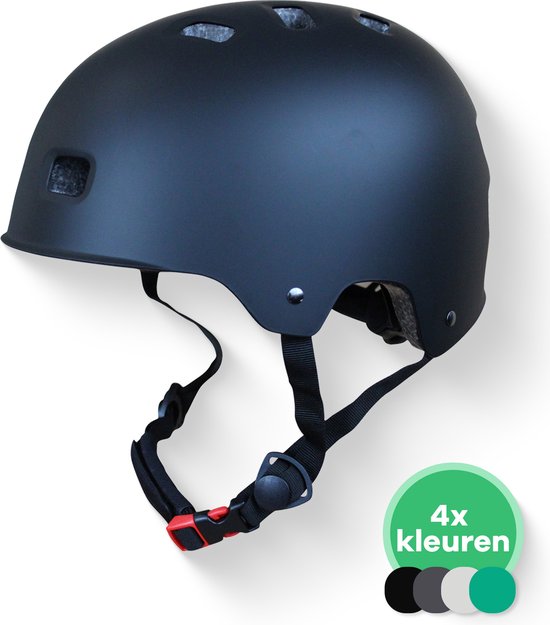 GOOFF® Skate Snorscooterhelm speed pedelec helm - matzwart - lichtgewicht snorfiets helm - NTA gecertificeerd speed pedelec helm - let op: rond hoofd pasvorm - geschikt voor blauw kenteken snorscooter