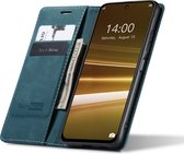 HTC U23 Pro Case - Book Case Cuir Slimline Blauw