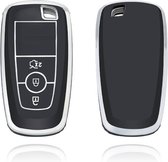 Autosleutel hoesje - TPU Sleutelhoesje - Sleutelcover - Autosleutelhoes - Geschikt voor Ford -zwart- B3 - Auto Sleutel Accessoires gadgets - Kado Cadeau man - vrouw