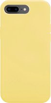 Coverzs Pastel siliconen hoesje geschikt voor Apple iPhone 7 / 8 Plus - optimale bescherming - silicone case - backcover - geel