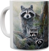Wasbeer Raccoon Family Portrait - Mok 440 ml