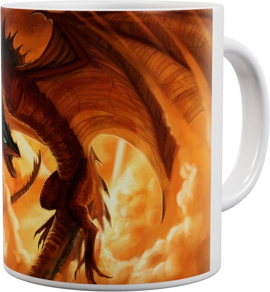 Tuin decoratie tekening van een middeleeuwse draak - 40x30 cm