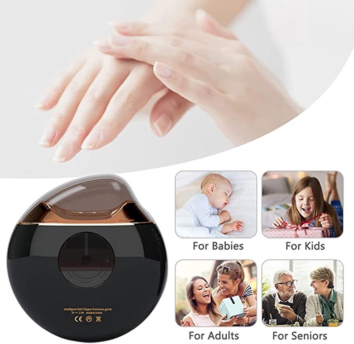 Pince à ongles électrique CL® Easy trim model 1 pour bébé, enfant et  adulte avec
