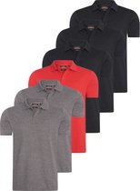 Pierre Cardin - Heren Polo SS Classic Polo 6-Pack - Multi - Maat M