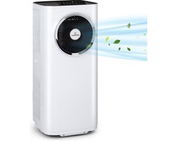 Klarstein mobiele airconditioner, 5-in-1 airconditioner, ventilator, luchtontvochtiger, luchtreiniger & nachtmodus, app-bediening, vlakke airconditioner met luchtafvoerslang, airconditioner, 11.500 BTU, wit,3 kW voor 51 m² 50 dB